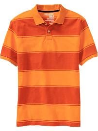 Men's Classic Striped-Pique Polos