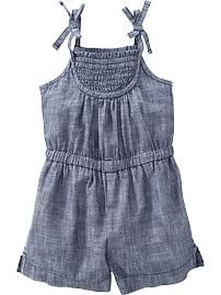 Chambray Rompers for Baby