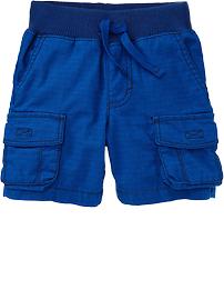 Ribbed-Waist Cargo Shorts for Baby
