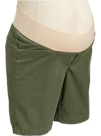 Maternity Demi-Panel Everyday Khaki Shorts (9")