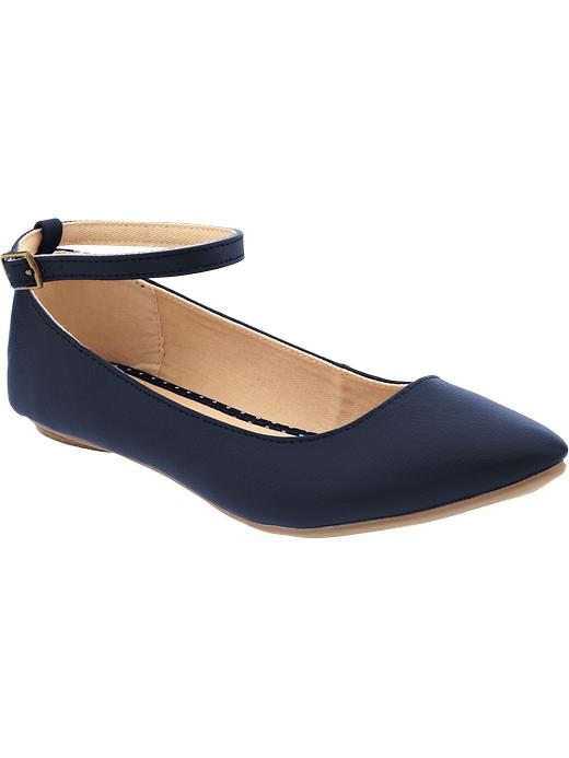 View large product image 1 of 1. Women's Pointed-Ankle Flats