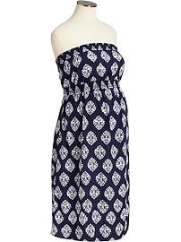 Maternity Printed Crepe Tube Dresses