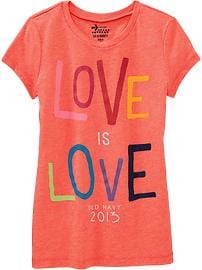 Girls "Love is Love" Logo Tees