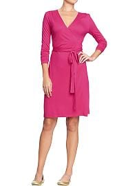 Women's Long-Sleeved Wrap Dresses
