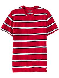 Men's Tri-Color-Stripe Classic Tees