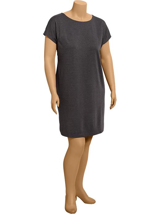 Old Navy Womens Plus Ponte Knit Shift Dresses - Heather charcoal