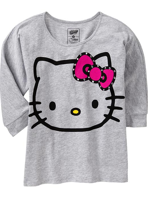 Old Navy Girls Hello Kitty Tees - Light heather gray