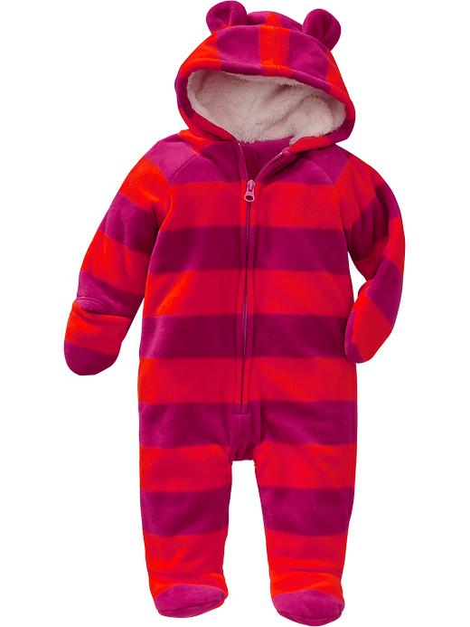 View large product image 1 of 1. Micro-Performance Fleece Hooded One-Pieces for Baby