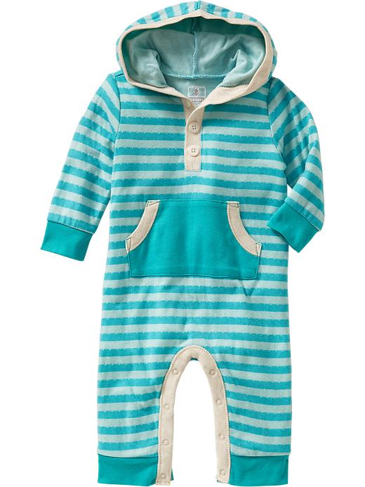 View large product image 1 of 1. Striped Hooded One-Pieces for Baby
