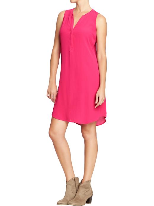 Old Navy Womens Crepe Shift Dresses - Fuchsia islands