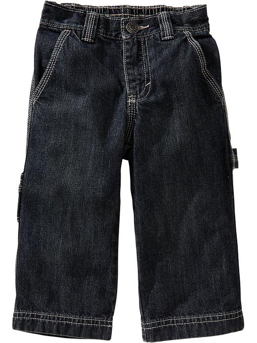 View large product image 1 of 2. Dark-Wash Painter Jeans for Toddler