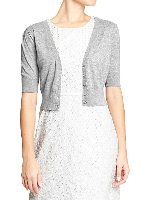 View large product image 1 of 1. Women's Cropped V-Neck Cardigans