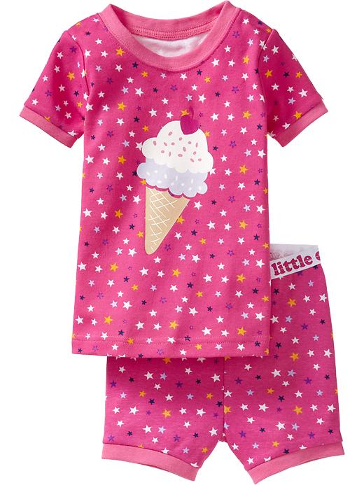 View large product image 1 of 1. Ice Cream-Graphic Short PJ Sets for Baby