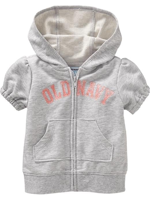 View large product image 1 of 1. Puff-Sleeve Logo Fleece Hoodies for Baby