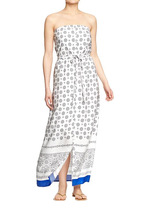 Old Navy Womens Tube Maxi Dresses - Blue