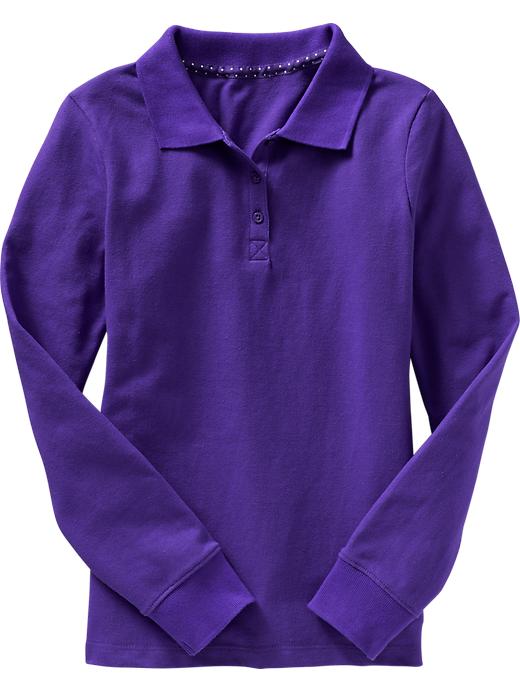 View large product image 1 of 1. Girls Uniform Pique Polos