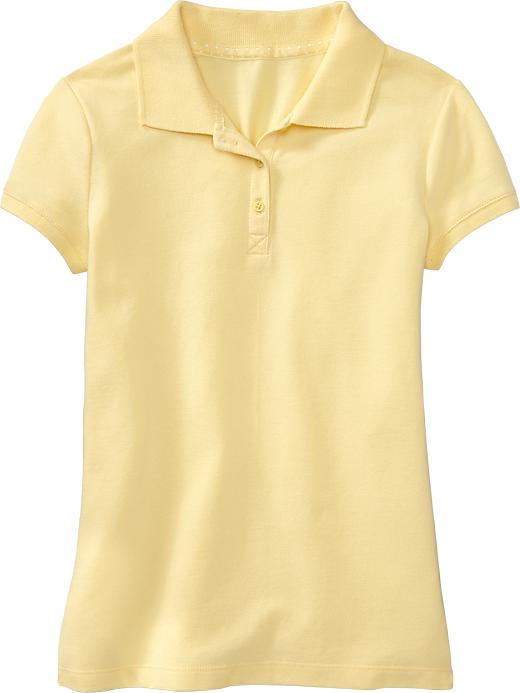 View large product image 1 of 1. Girls Uniform Pique Polos