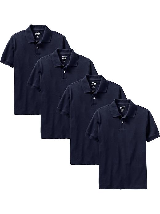 View large product image 1 of 1. Boys Pique Polo 4-Packs