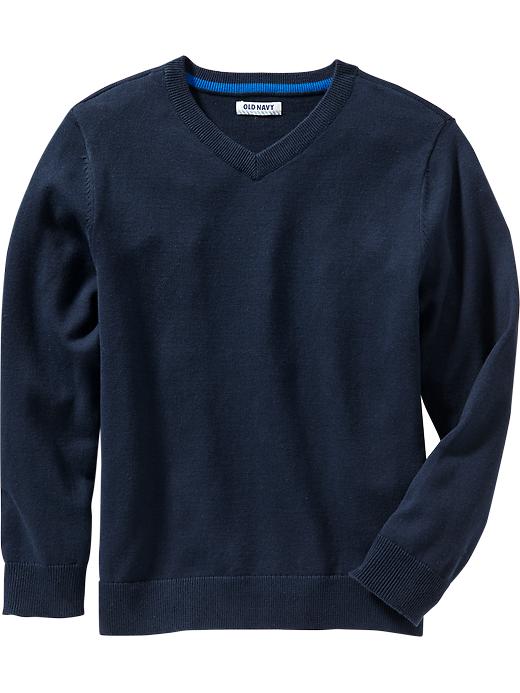 View large product image 1 of 1. Boys Uniform V-Neck Sweaters