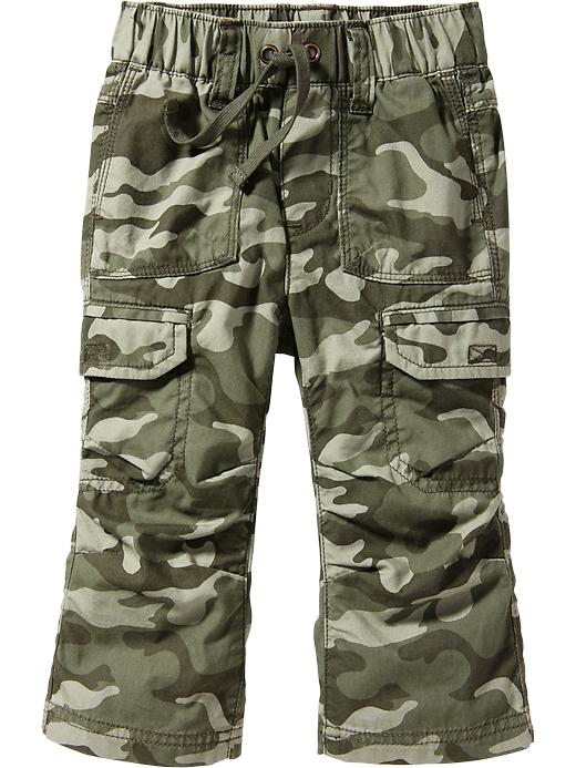 View large product image 1 of 2. Cotton Canvas Pull-On Cargo Pants for Toddler