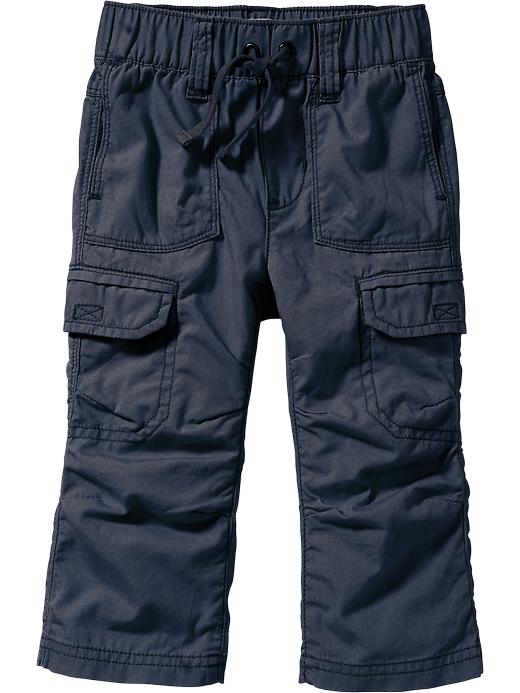 View large product image 1 of 1. Cotton Canvas Pull-On Cargo Pants for Toddler