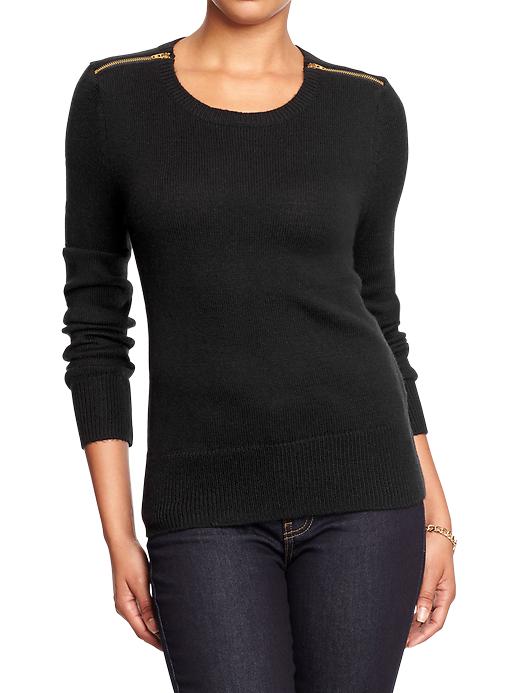 View large product image 1 of 1. Women's Zip-Shoulder Sweaters