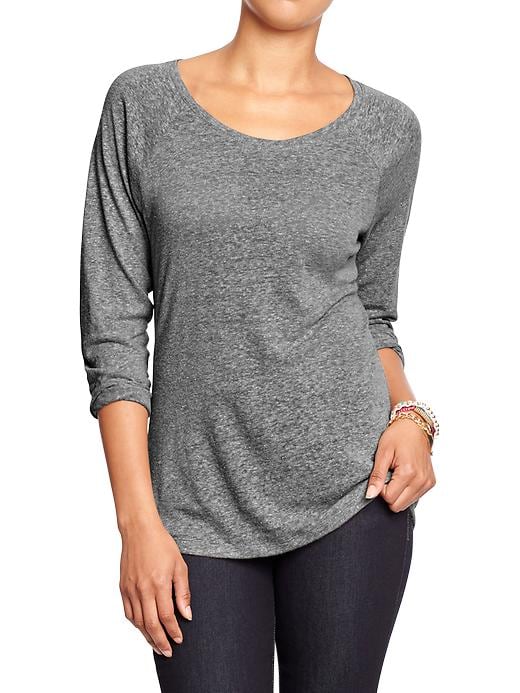 View large product image 1 of 1. Women's Linen-Blend Tees
