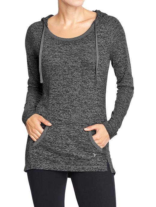 View large product image 1 of 1. Women's Burnout Hooded Tunics