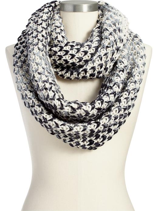 View large product image 1 of 1. Women's Chunky-Knit Ombre Infinity Scarves