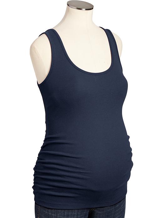 View large product image 1 of 1. Maternity Rib-Knit Jersey Tanks