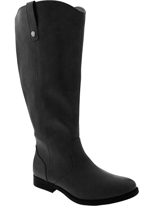 View large product image 1 of 1. Wide-Calf Plus-Size Riding Boots