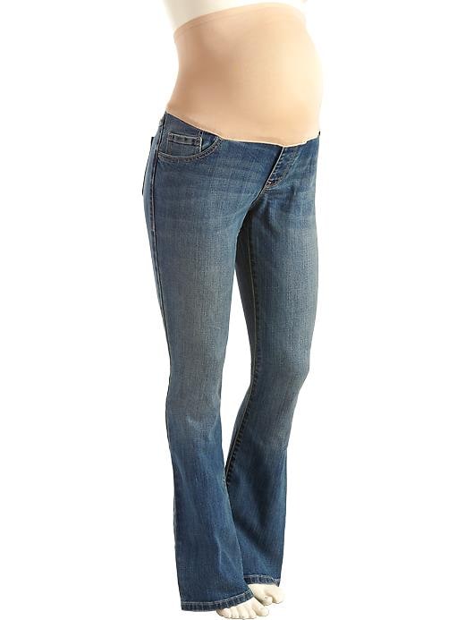 View large product image 1 of 2. Maternity Full-Panel Boot-Cut Jeans
