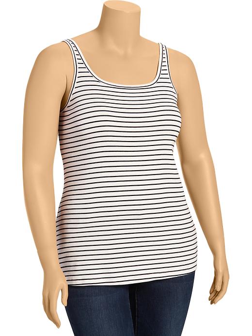 View large product image 1 of 1. Jersey-Stretch Plus-Size Cami Tank