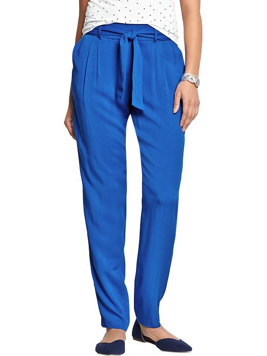 View large product image 1 of 1. Women's High-Rise Belted Soft Pants