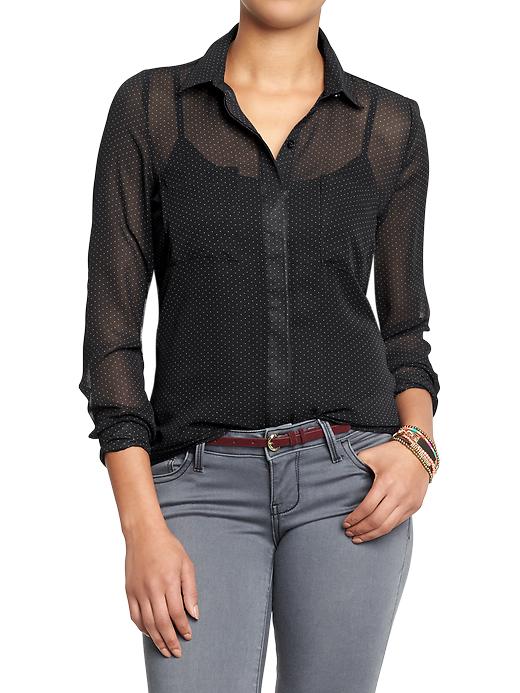 View large product image 1 of 1. Women's Patterned Chiffon Shirts