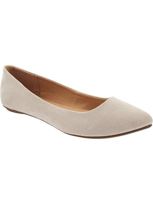 View large product image 1 of 1. Women's Sueded Pointed-Toe Flats