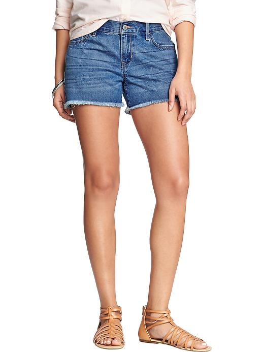 View large product image 1 of 1. Women's Denim Cut-Off Shorts (3 1/2")
