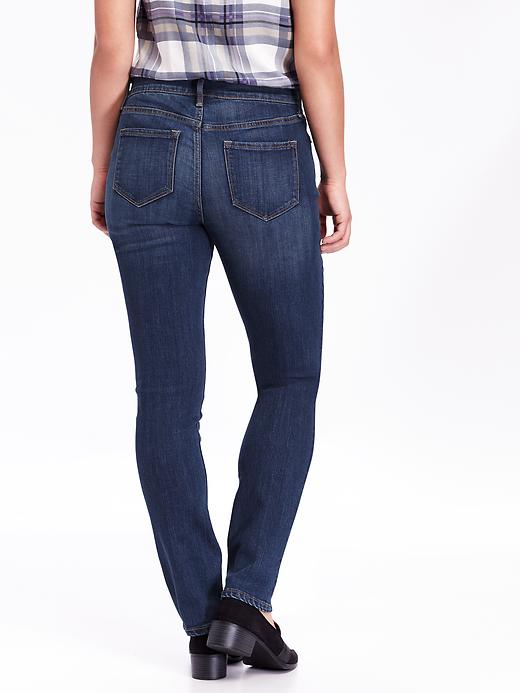 Image number 2 showing, Mid-Rise Curvy Straight Jeans for Women