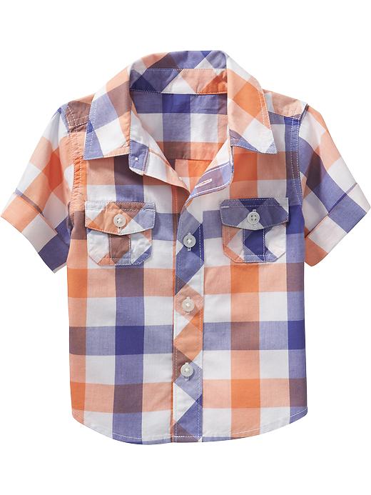 View large product image 1 of 1. Plaid Rolled-Cuff Shirts for Baby