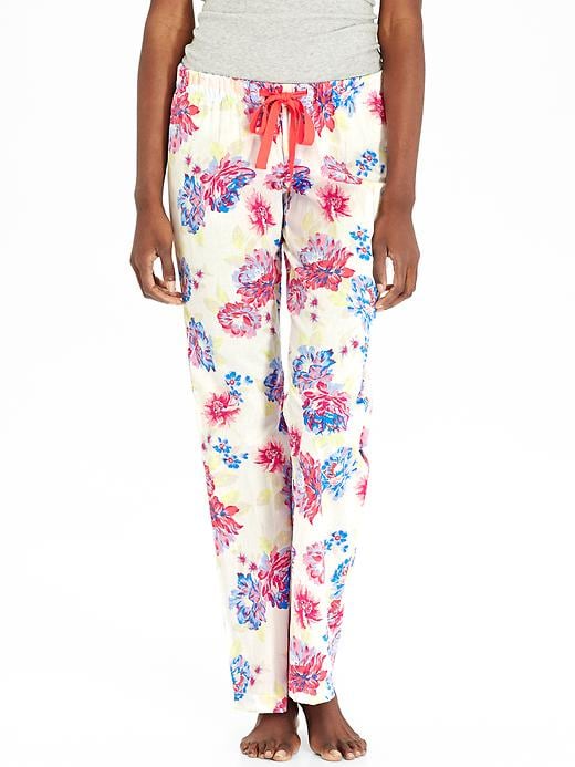 View large product image 1 of 1. Women's Patterned Poplin PJ Pants