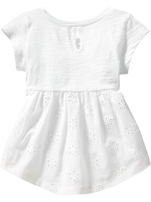 View large product image 2 of 2. Eyelet-Back Peplum Tees for Baby