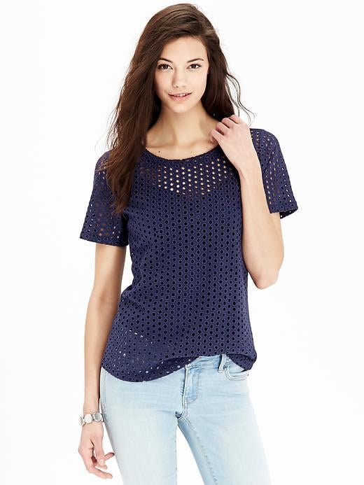View large product image 1 of 1. Women's Eyelet Tees