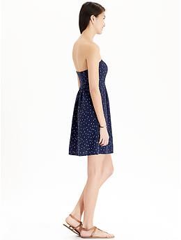 View large product image 2 of 2. Women's Strapless Linen-Blend Dresses