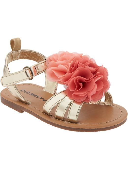 View large product image 1 of 1. Flower-Strap Sandals for Baby