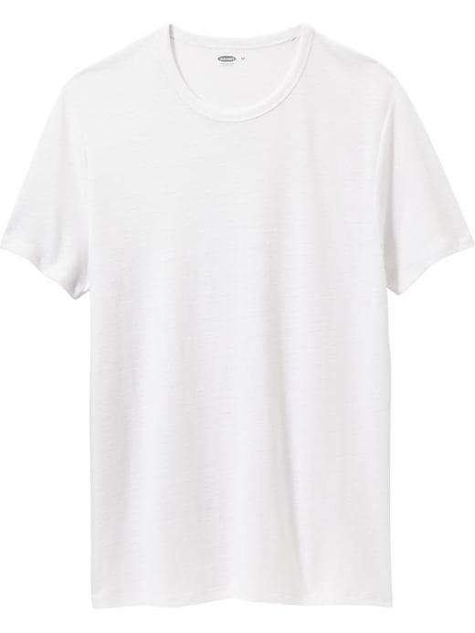 View large product image 1 of 1. Men's Linen-Blend Tees