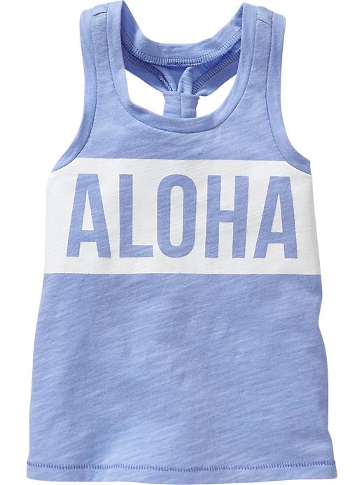 View large product image 1 of 1. Slub-Knit Graphic Tanks for Baby