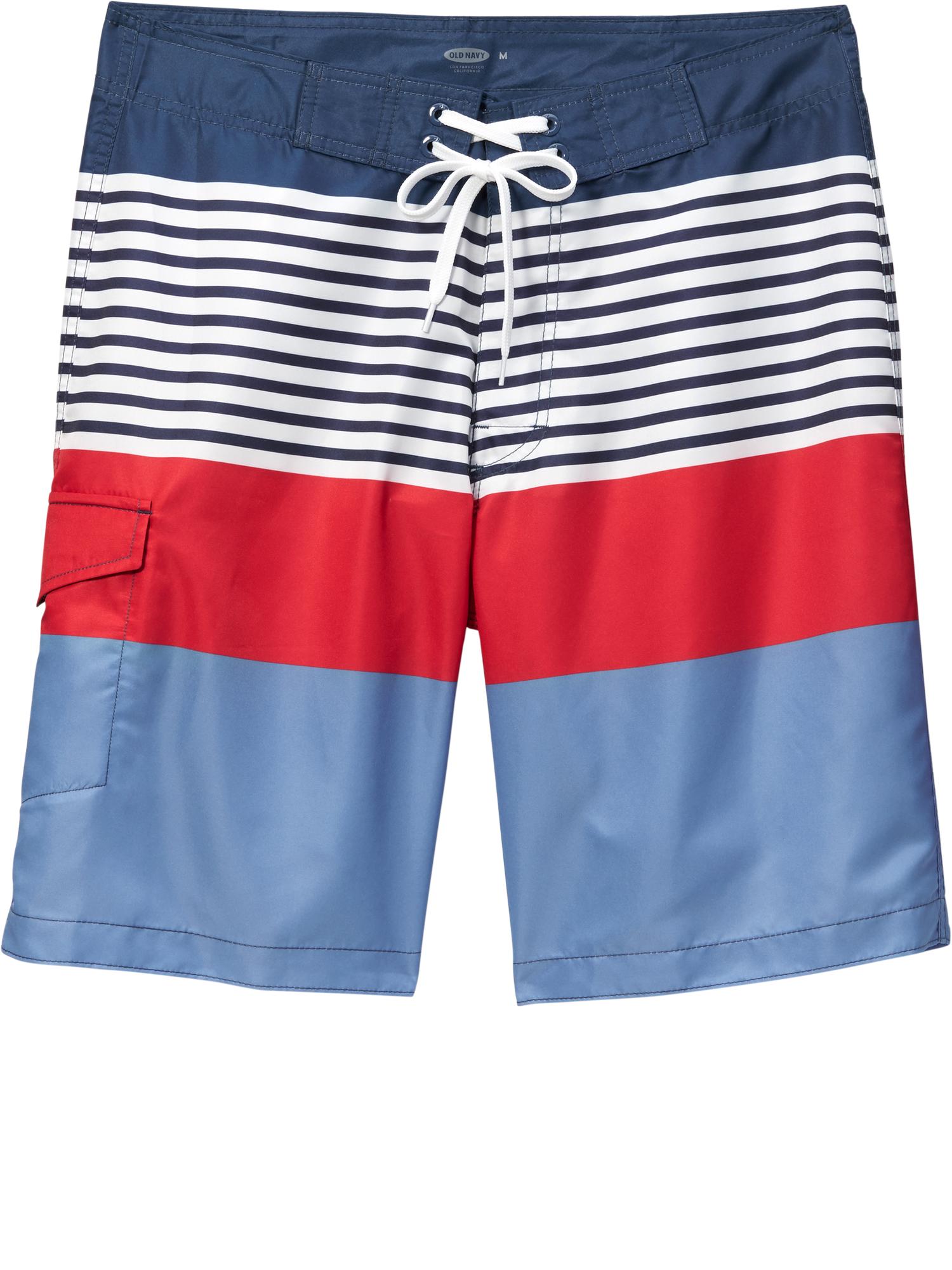 View large product image 1 of 1. Men's Striped Board Shorts (10")