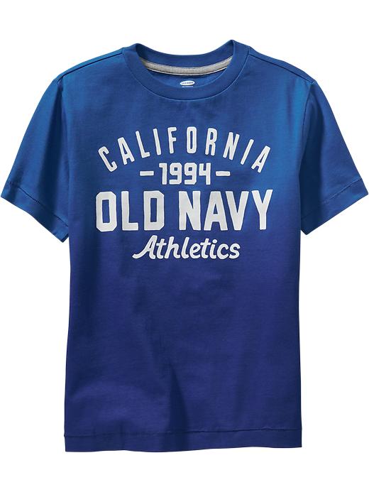 View large product image 1 of 1. Boys Dip-Dye "Old Navy Athletics" Tees