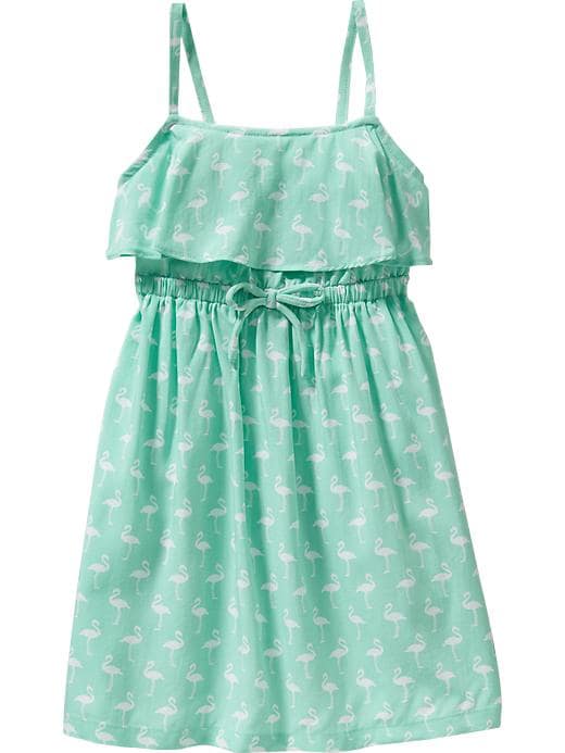 View large product image 1 of 1. Flamingo-Print Sundresses for Baby