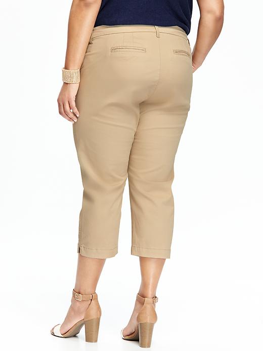 View large product image 2 of 2. Women's Plus Stretch Twill Capris